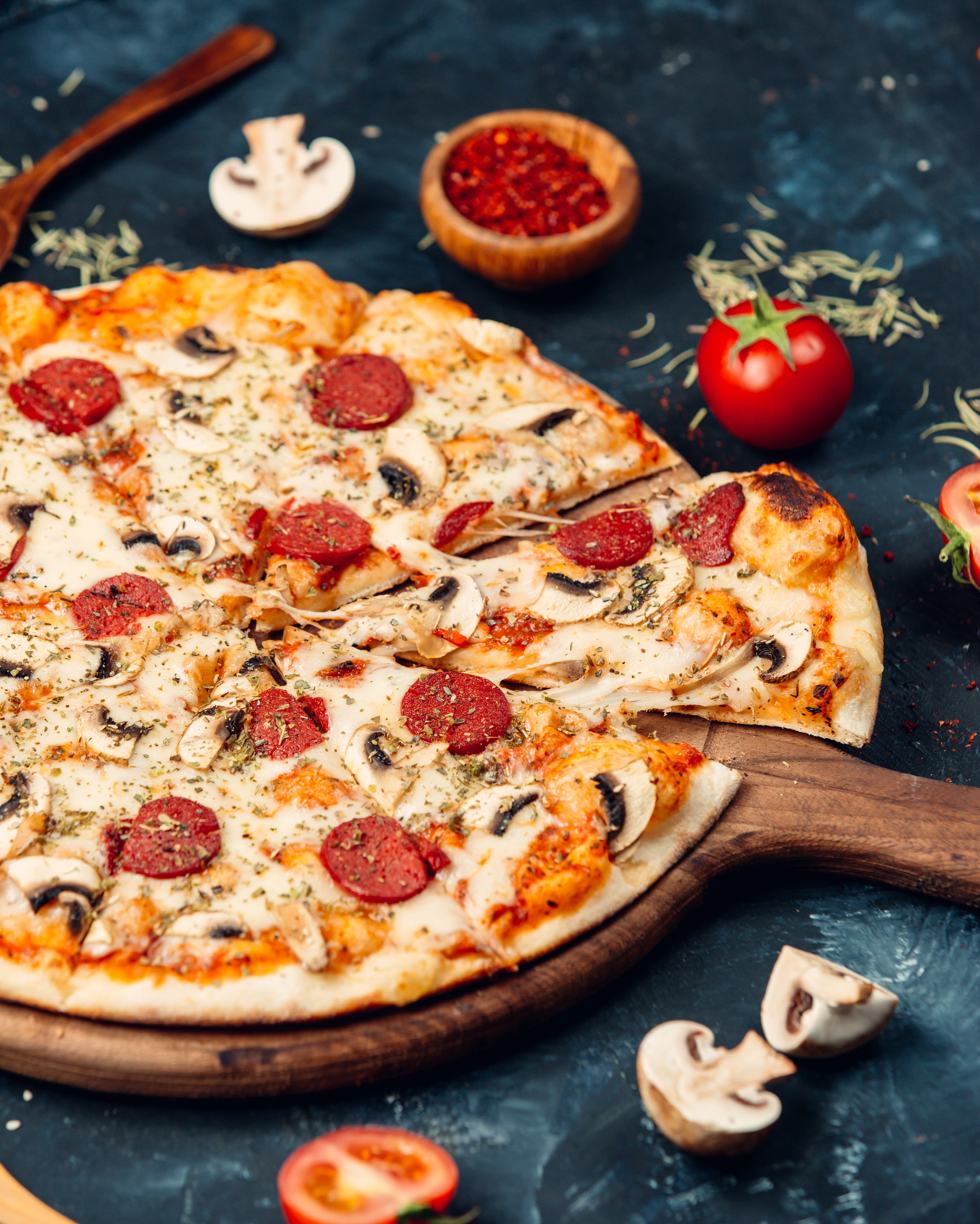Variedad de pizzas artesanales