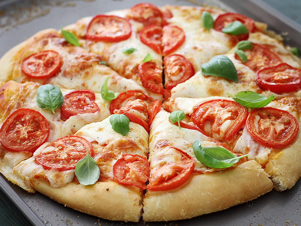 Diversidad de sabores, pizza margarita